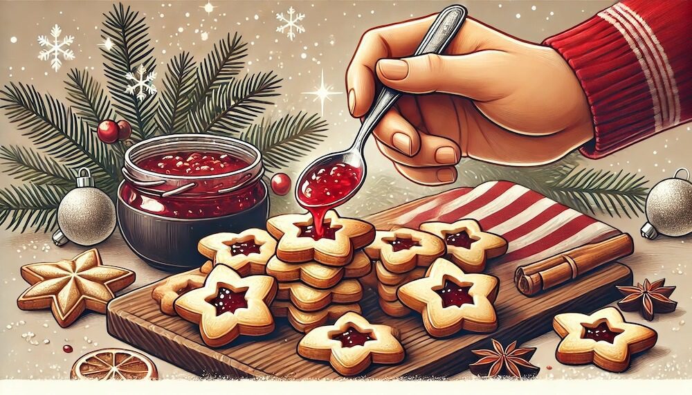 Linzer star cookies
